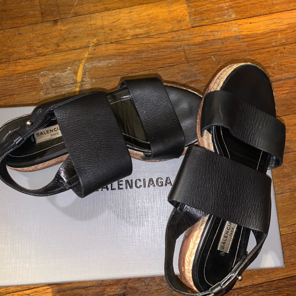 Balenciaga‎ leather espadrilles/sandals - Picture 4 of 8